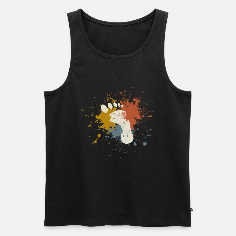 Fuß retro - Männer Premium Bio Tank Top - Schwarz
