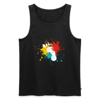 Footprint - Men's Premium Organic Tank Top - black - Front - AI Model Male 178 light (178cm)