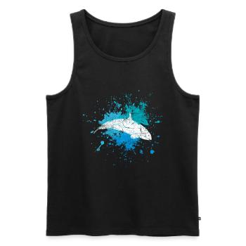 Orca - Männer Premium Bio Tank Top - Schwarz - Vorne - Michal (187cm)