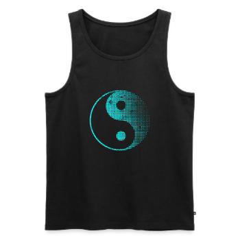 Yin Yang - Men's Premium Organic Tank Top - black - Front - AI Model Male 178 light (178cm)