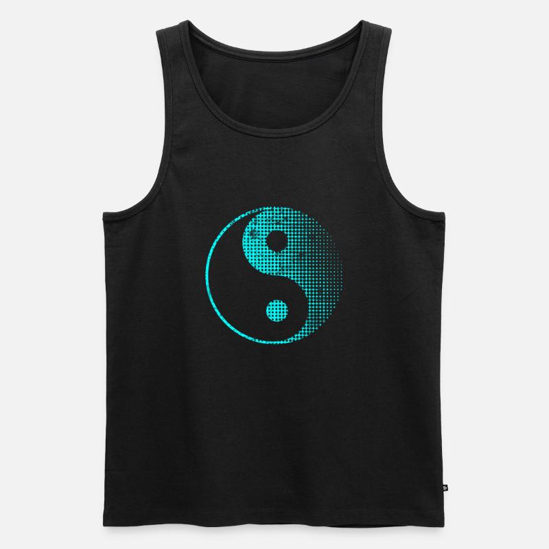 Yin Yang - Männer Premium Bio Tank Top - Schwarz