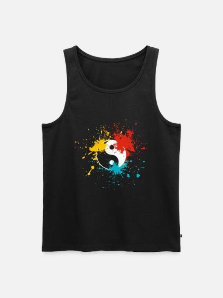 Yin Yang - Men's Premium Organic Tank Top - black