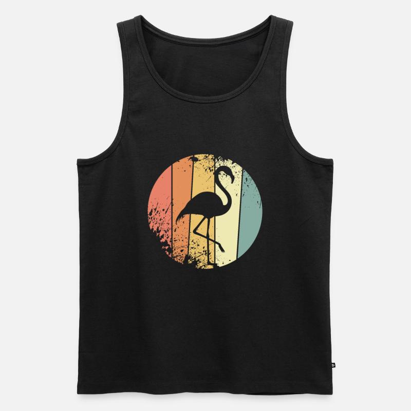 Flamingo - Männer Premium Bio Tank Top - Schwarz