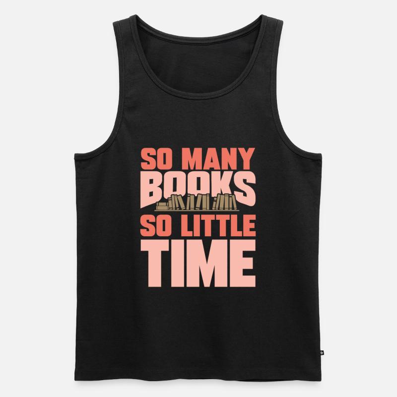 Bücher - Männer Premium Bio Tank Top - Schwarz