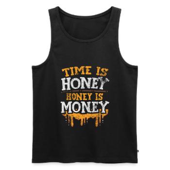 Beekeeper honey bee - Men's Premium Organic Tank Top - black - Front - Michal (187cm)