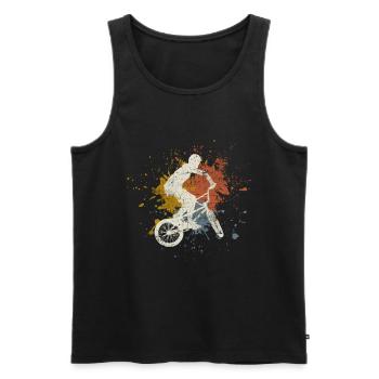 BMX retro - Männer Premium Bio Tank Top - Schwarz - Vorne - AI Model Male 178 light (178cm)