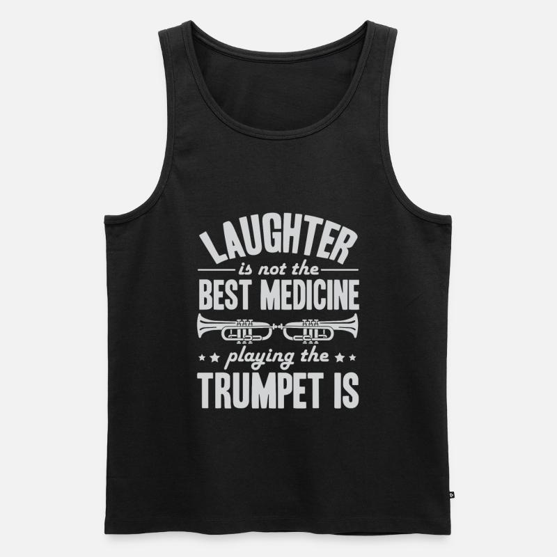 Trompete Trompeter - Männer Premium Bio Tank Top - Schwarz