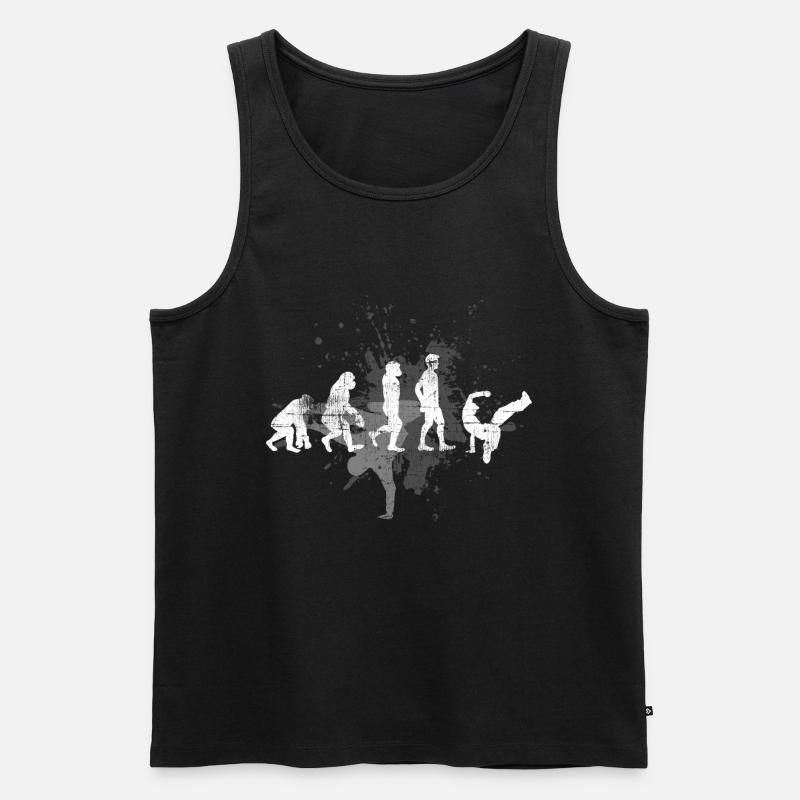 Breakdance Evolution - Männer Premium Bio Tank Top - Schwarz