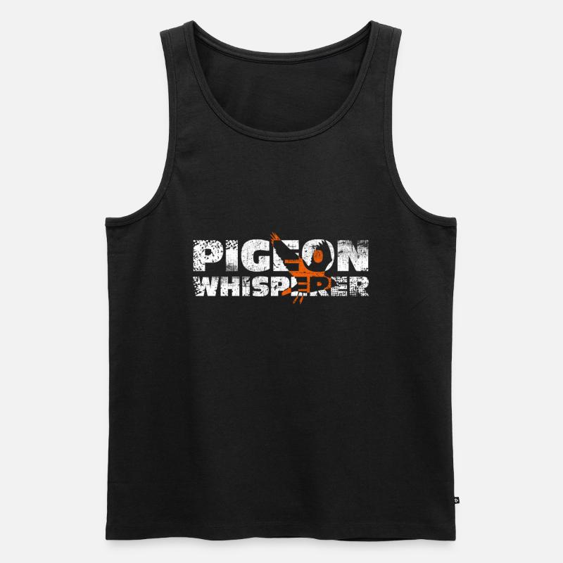 Vogel Tauben - Männer Premium Bio Tank Top - Schwarz