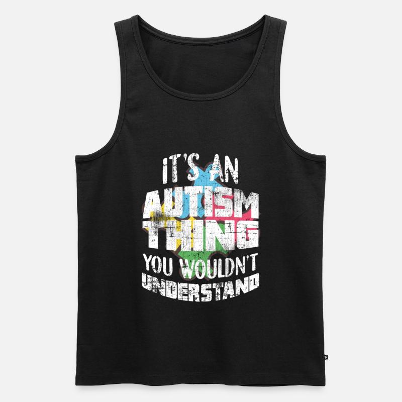 Autismus - Männer Premium Bio Tank Top - Schwarz