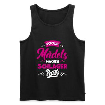 Coole Mädels machen Schlagerparty - Männer Premium Bio Tank Top - Schwarz - Vorne - Michal (187cm)