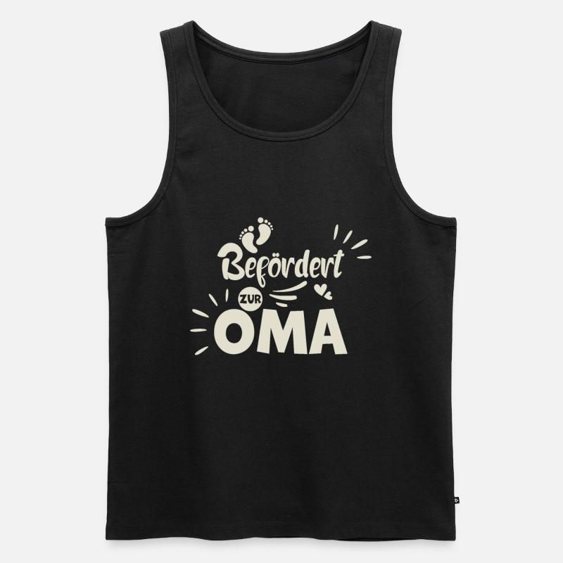 Befördert zur Oma - Männer Premium Bio Tank Top - Schwarz
