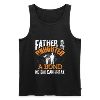 Papa et sa fille - Débardeur bio Premium Homme - noir - Devant - Michal (187cm)