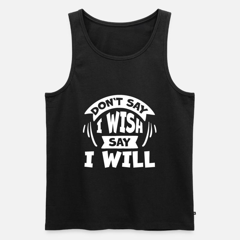 Selbstbewusstsein Motivation - Männer Premium Bio Tank Top - Schwarz