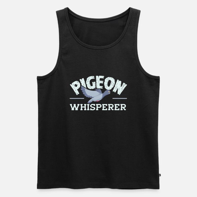 Tauben Flüsterer - Männer Premium Bio Tank Top - Schwarz