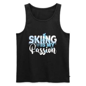 Ski - Männer Premium Bio Tank Top - Schwarz - Vorne - Michal (187cm)