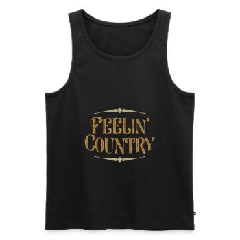 Country Musik - Männer Premium Bio Tank Top - Schwarz - Vorne - Michal (187cm)