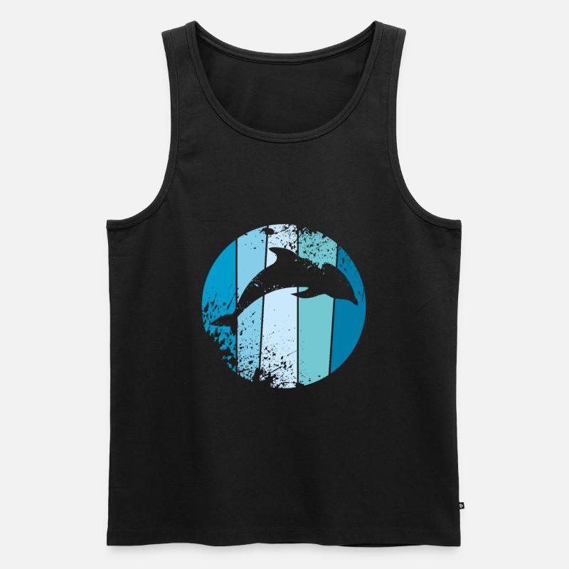 Delfin - Männer Premium Bio Tank Top - Schwarz