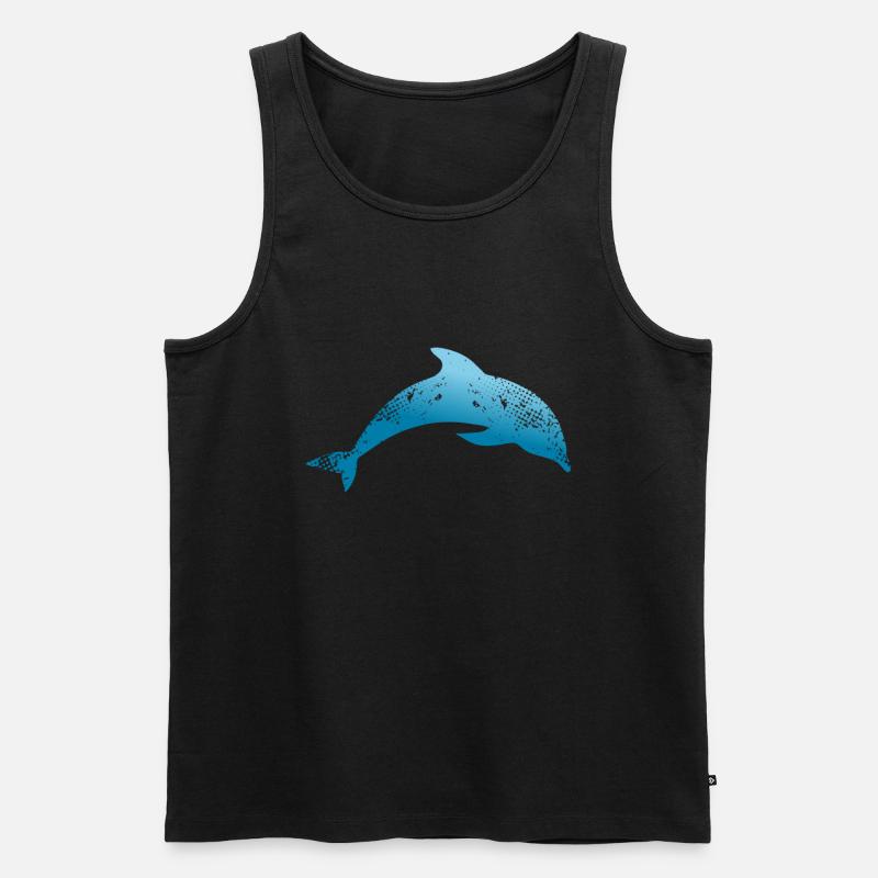 Delfin - Männer Premium Bio Tank Top - Schwarz