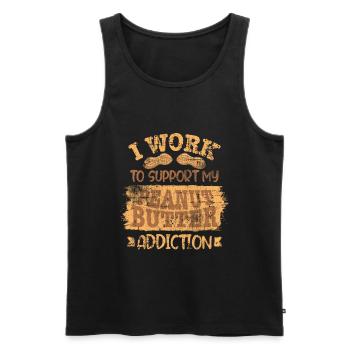 Peanut Butter - Männer Premium Bio Tank Top - Schwarz - Vorne - AI Model Male 178 light (178cm)