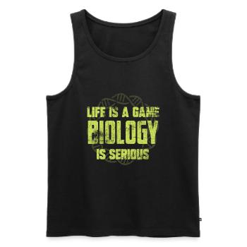 Biologie - Männer Premium Bio Tank Top - Schwarz - Vorne - Michal (187cm)