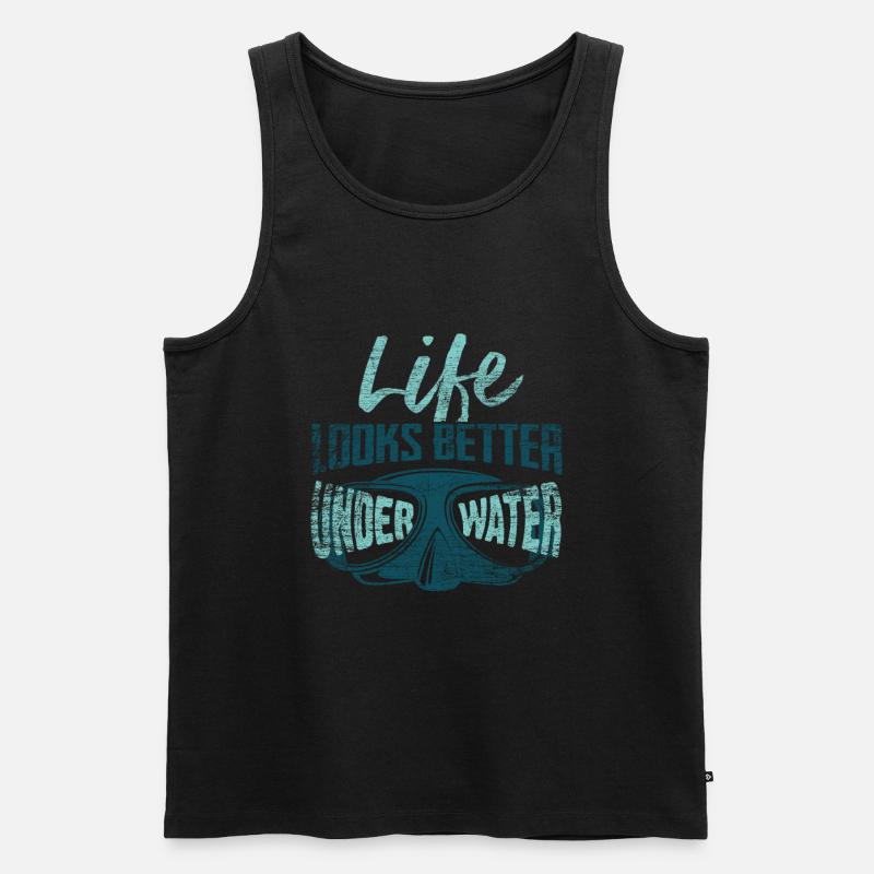 Tauchen - Männer Premium Bio Tank Top - Schwarz