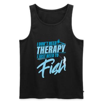 Angeln - Männer Premium Bio Tank Top - Schwarz - Vorne - Michal (187cm)