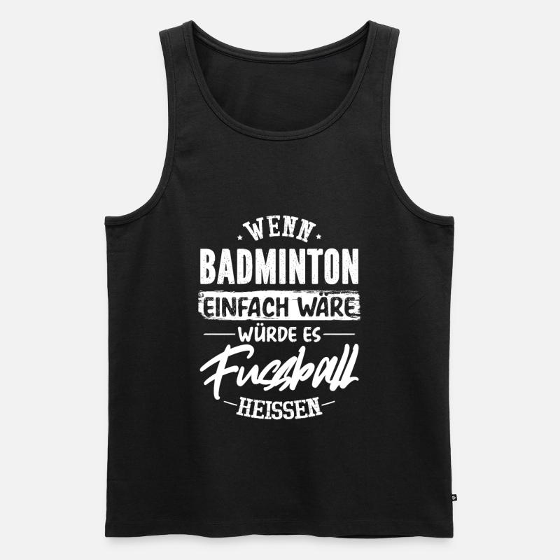 Badminton - Männer Premium Bio Tank Top - Schwarz