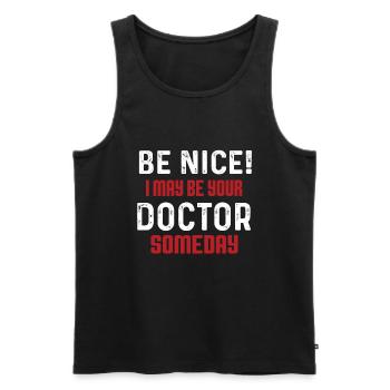 Medizin Student - Männer Premium Bio Tank Top - Schwarz - Vorne - AI Model Male 178 light (178cm)