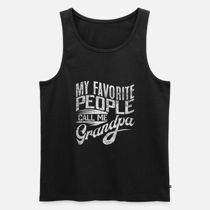 Opa - Männer Premium Bio Tank Top - Schwarz