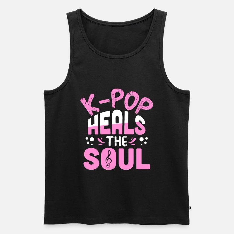 K-Pop - Männer Premium Bio Tank Top - Schwarz