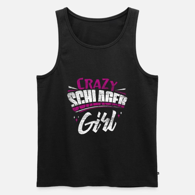 Schlager Mädchen - Männer Premium Bio Tank Top - Schwarz