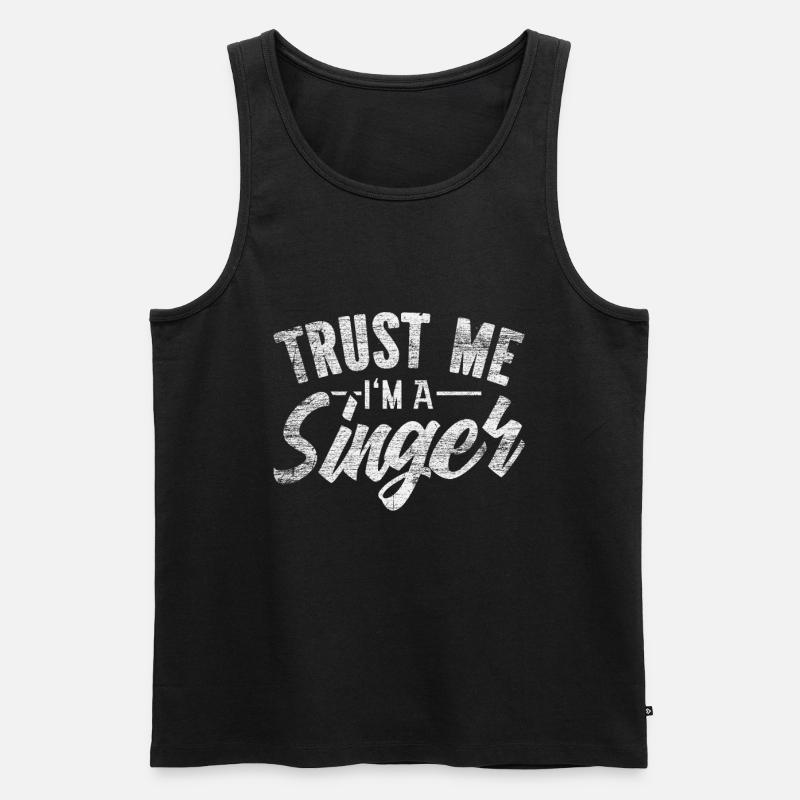 Sänger - Männer Premium Bio Tank Top - Schwarz