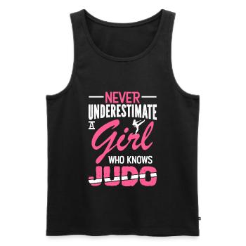 Fille de judo - Débardeur bio Premium Homme - noir - Devant - Michal (187cm)