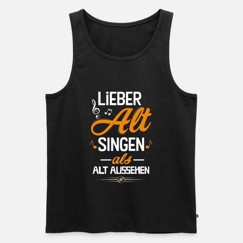 Chor singen - Männer Premium Bio Tank Top - Schwarz