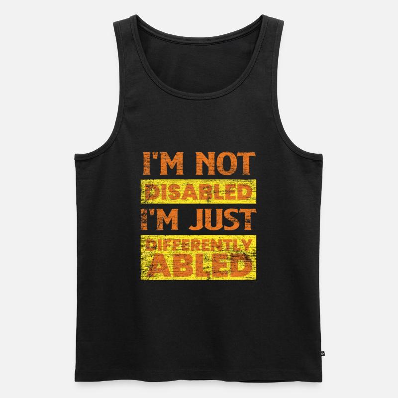 Behinderung - Männer Premium Bio Tank Top - Schwarz
