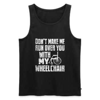Rollstuhl - Männer Premium Bio Tank Top - Schwarz - Vorne - Michal (187cm)