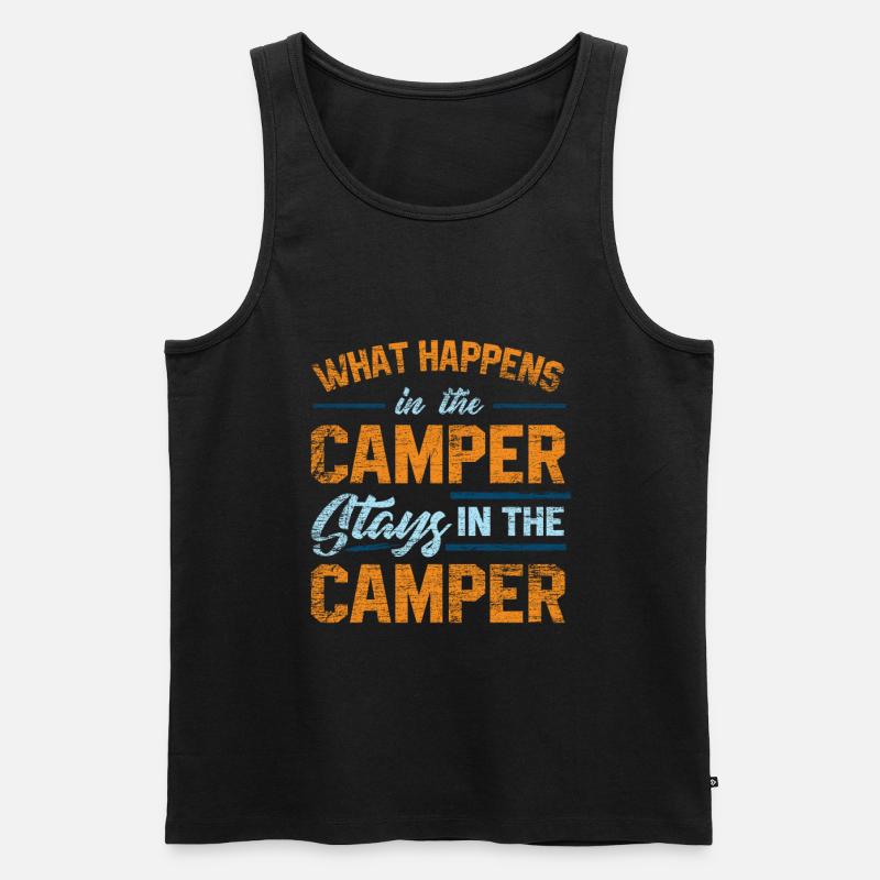 Camper Van - Männer Premium Bio Tank Top - Schwarz