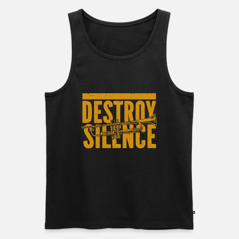 Trompete - Männer Premium Bio Tank Top - Schwarz