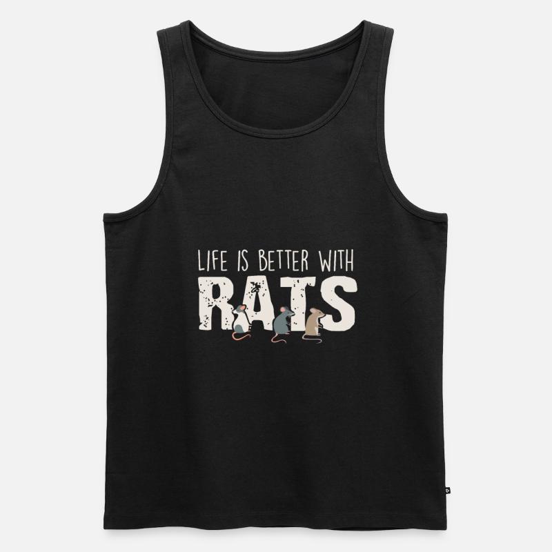 Ratten - Männer Premium Bio Tank Top - Schwarz