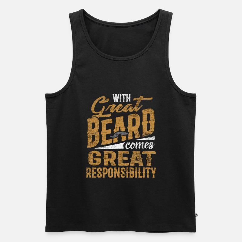 Bart - Männer Premium Bio Tank Top - Schwarz