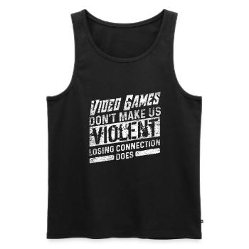 Gaming - Débardeur bio Premium Homme - noir - Devant - Michal (187cm)