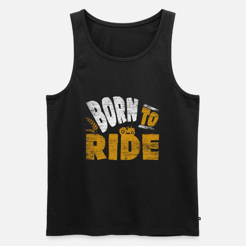 Traktor - Männer Premium Bio Tank Top - Schwarz