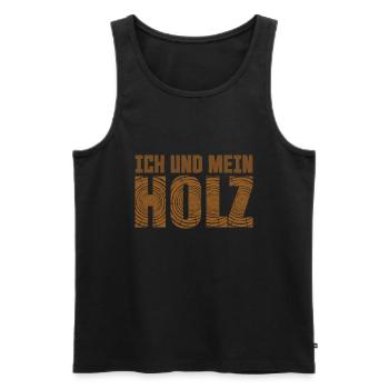 Zimmermann - Männer Premium Bio Tank Top - Schwarz - Vorne - Michal (187cm)