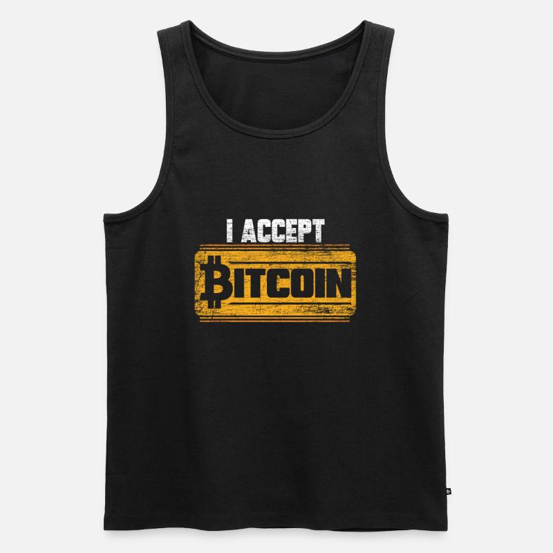 Bitcoin - Männer Premium Bio Tank Top - Schwarz