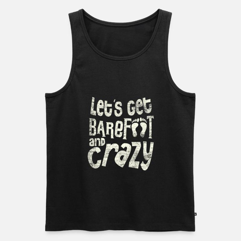 Barfuß - Männer Premium Bio Tank Top - Schwarz