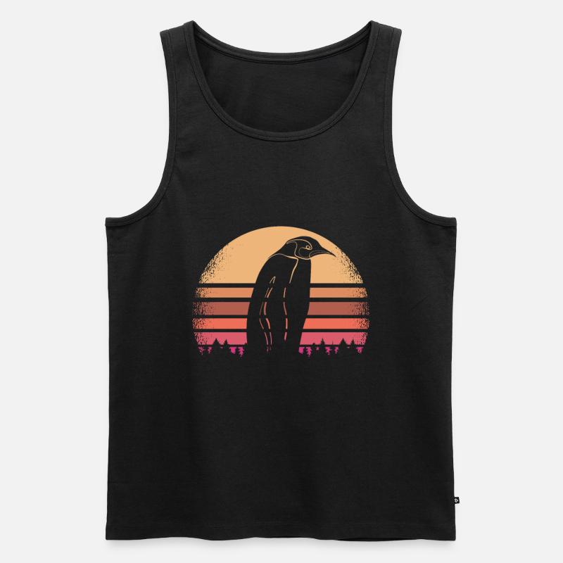 Pinguin - Männer Premium Bio Tank Top - Schwarz