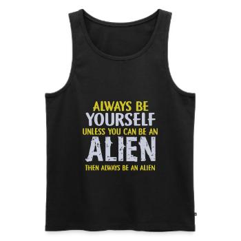 Alien - Débardeur bio Premium Homme - noir - Devant - AI Model Male 178 light (178cm)