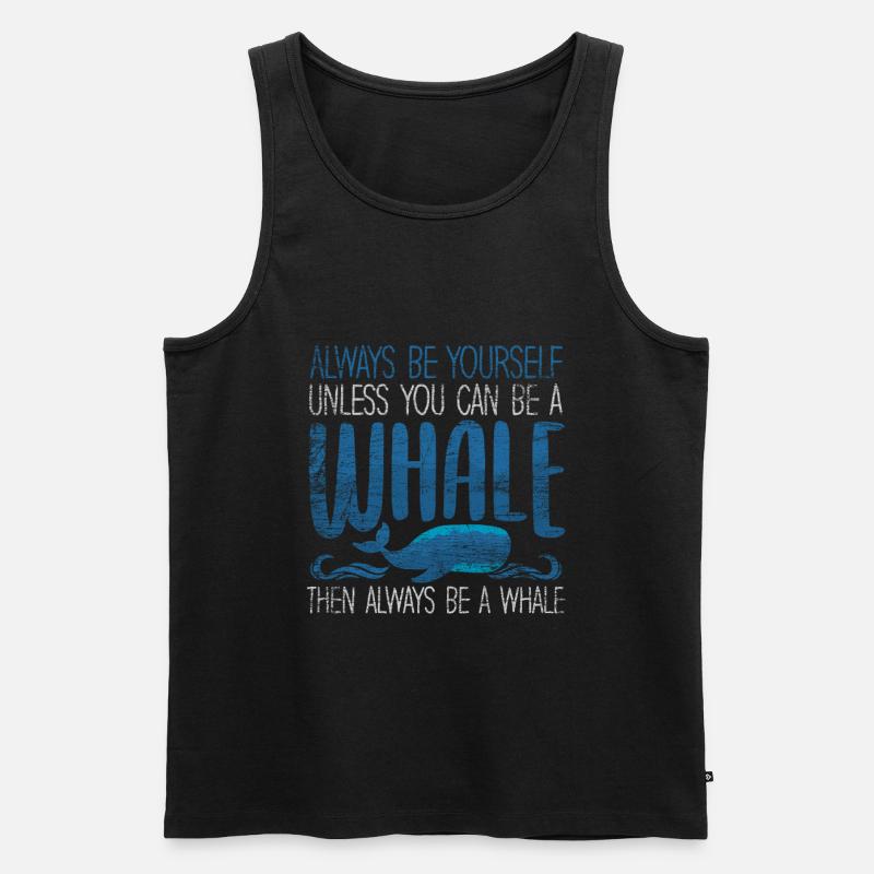 Wal - Männer Premium Bio Tank Top - Schwarz