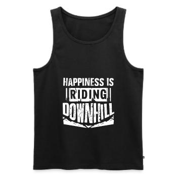 Downhill VTT - Débardeur bio Premium Homme - noir - Devant - Michal (187cm)